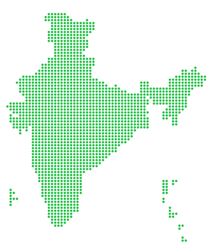 A dotted map of India